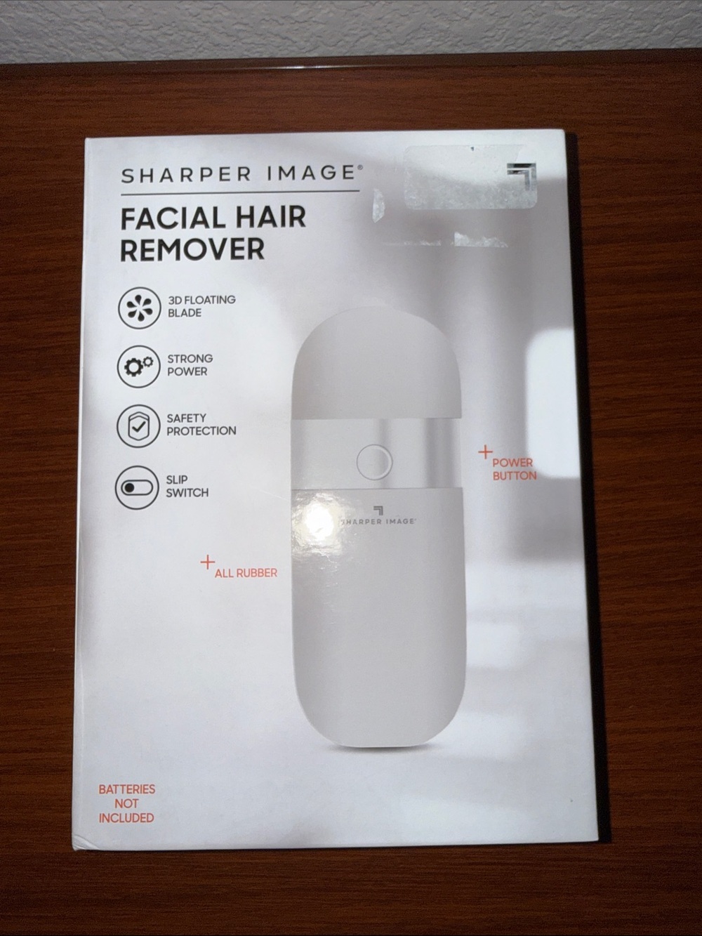 Sharper Image White Facial Hair Remover Compact Trimmer NIB never opened